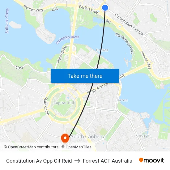 Constitution Av Opp Cit Reid to Forrest ACT Australia map