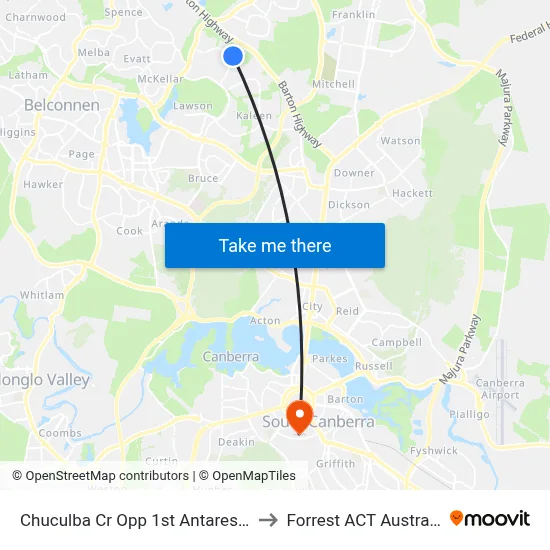 Chuculba Cr Opp 1st Antares Cr to Forrest ACT Australia map