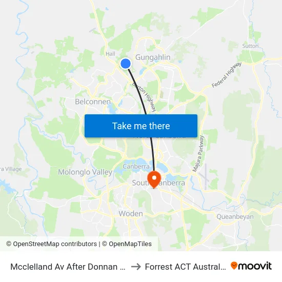Mcclelland Av After Donnan St to Forrest ACT Australia map