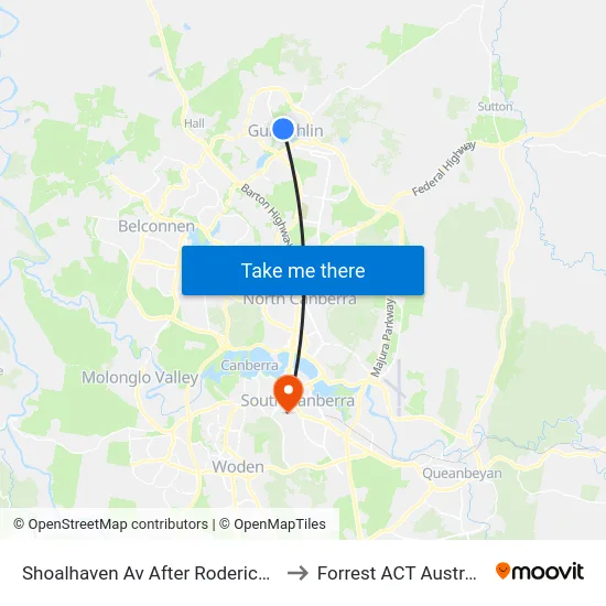Shoalhaven Av After Roderick St to Forrest ACT Australia map