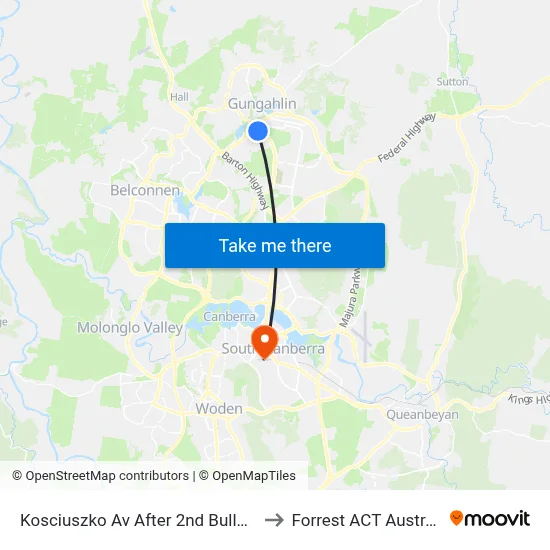 Kosciuszko Av After 2nd Buller Cr to Forrest ACT Australia map
