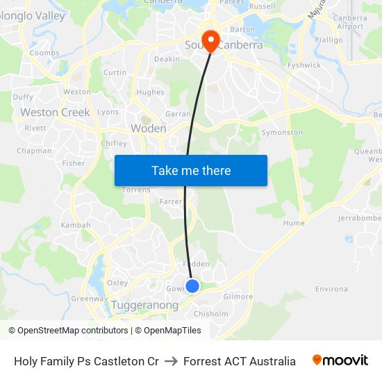 Holy Family Ps Castleton Cr to Forrest ACT Australia map