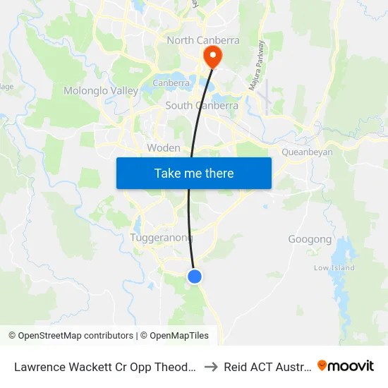 Lawrence Wackett Cr Opp Theodore Ps to Reid ACT Australia map