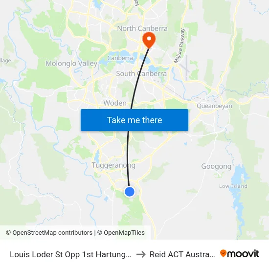 Louis Loder St Opp 1st Hartung Cr to Reid ACT Australia map
