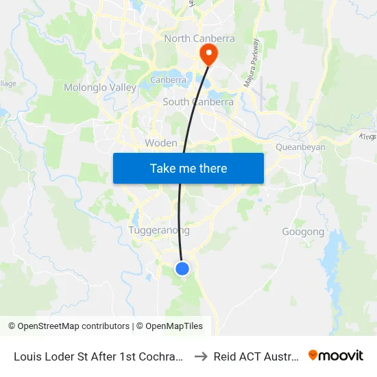 Louis Loder St After 1st Cochrane Cr to Reid ACT Australia map