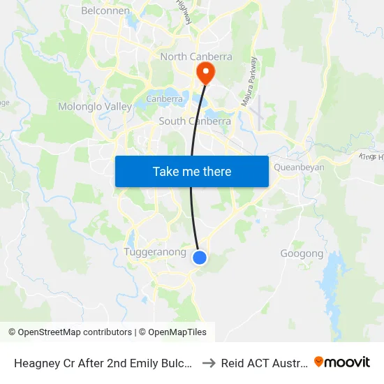 Heagney Cr After 2nd Emily Bulcock Cr to Reid ACT Australia map