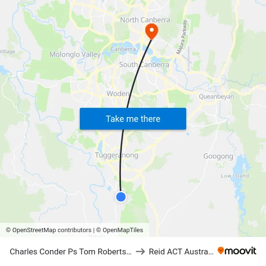 Charles Conder Ps Tom Roberts Av to Reid ACT Australia map