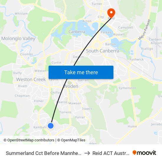 Summerland Cct Before Mannheim St to Reid ACT Australia map