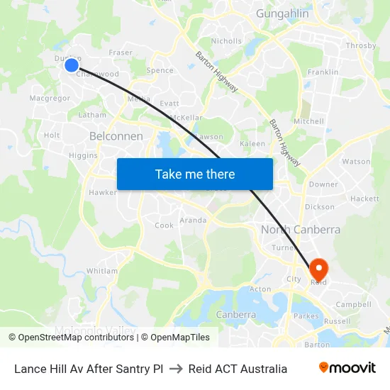 Lance Hill Av After Santry Pl to Reid ACT Australia map