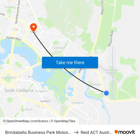 Brindabella Business Park Molonglo Dr to Reid ACT Australia map