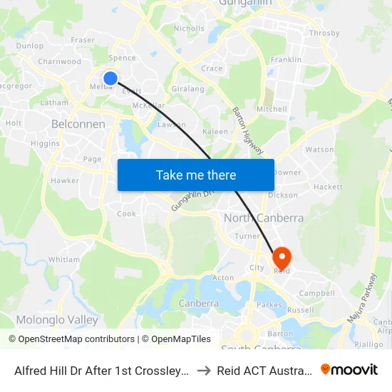 Alfred Hill Dr After 1st Crossley Cl to Reid ACT Australia map