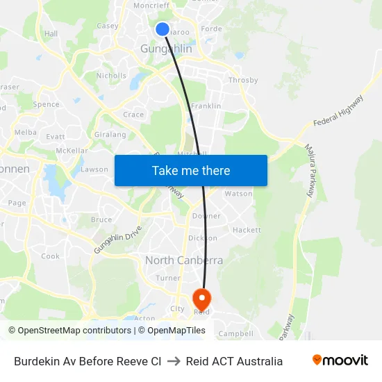 Burdekin Av Before Reeve Cl to Reid ACT Australia map