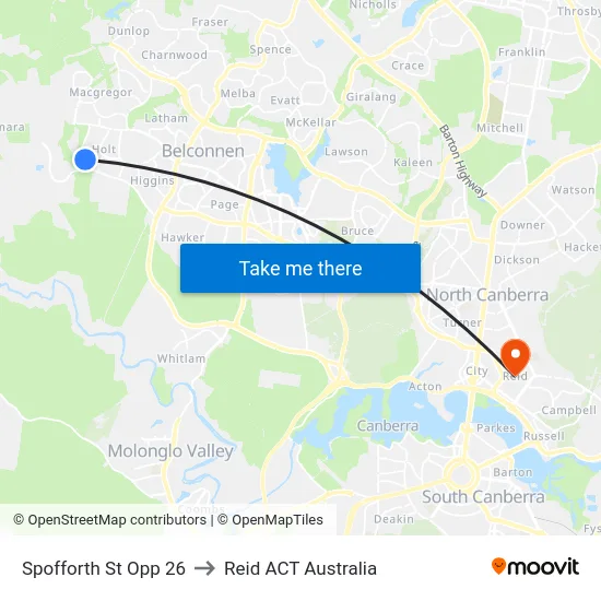 Spofforth St Opp 26 to Reid ACT Australia map