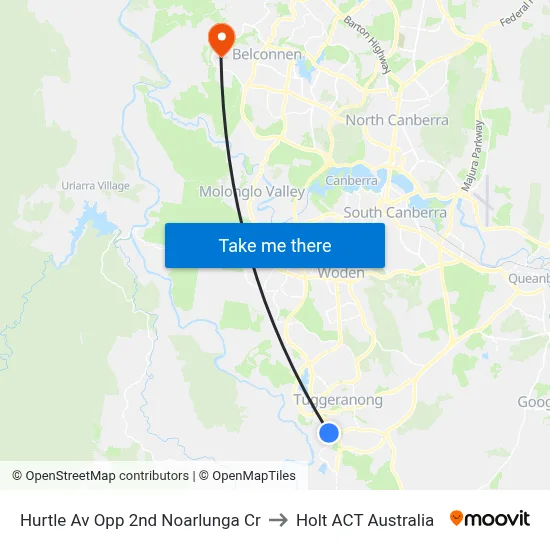 Hurtle Av Opp 2nd Noarlunga Cr to Holt ACT Australia map