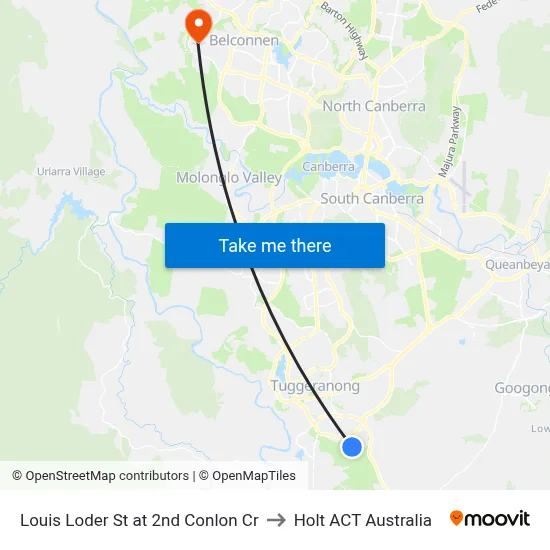 Louis Loder St at 2nd Conlon Cr to Holt ACT Australia map