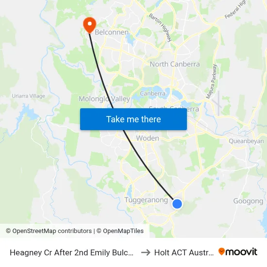 Heagney Cr After 2nd Emily Bulcock Cr to Holt ACT Australia map
