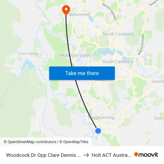 Woodcock Dr Opp Clare Dennis Av to Holt ACT Australia map