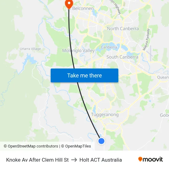 Knoke Av After Clem Hill St to Holt ACT Australia map