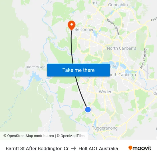 Barritt St After Boddington Cr to Holt ACT Australia map
