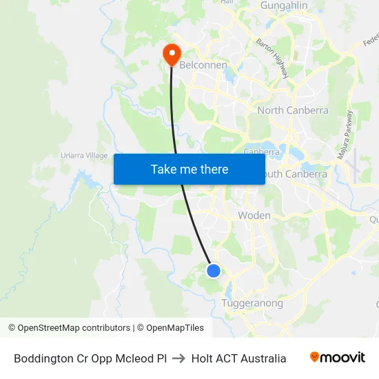 Boddington Cr Opp Mcleod Pl to Holt ACT Australia map