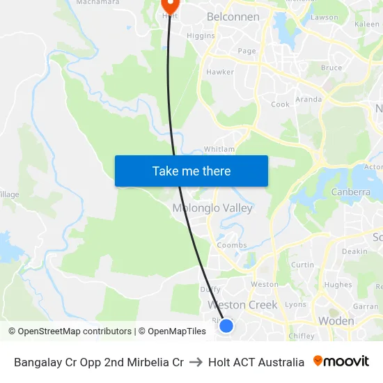 Bangalay Cr Opp 2nd Mirbelia Cr to Holt ACT Australia map