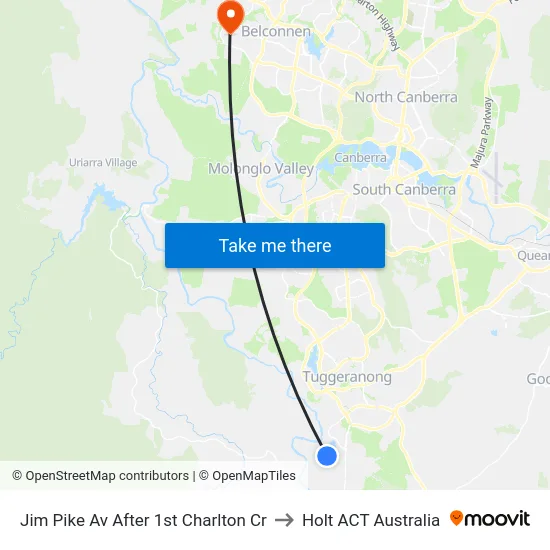 Jim Pike Av After 1st Charlton Cr to Holt ACT Australia map