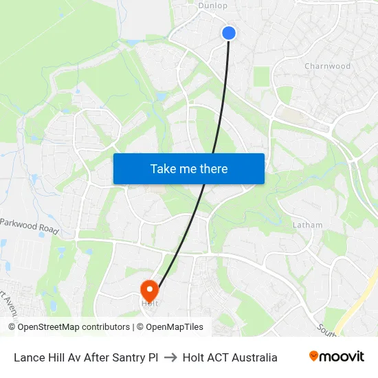 Lance Hill Av After Santry Pl to Holt ACT Australia map