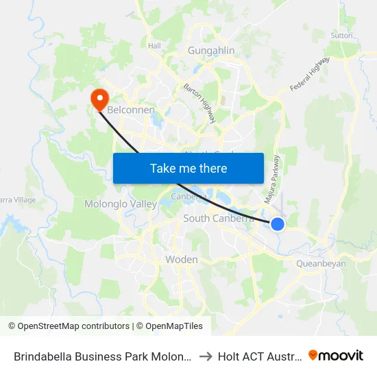 Brindabella Business Park Molonglo Dr to Holt ACT Australia map