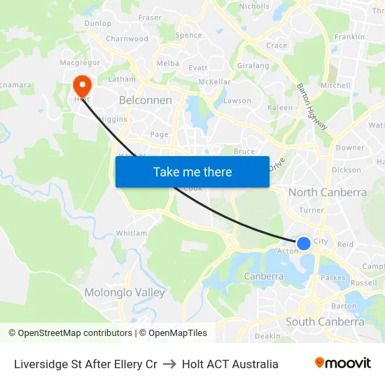 Liversidge St After Ellery Cr to Holt ACT Australia map