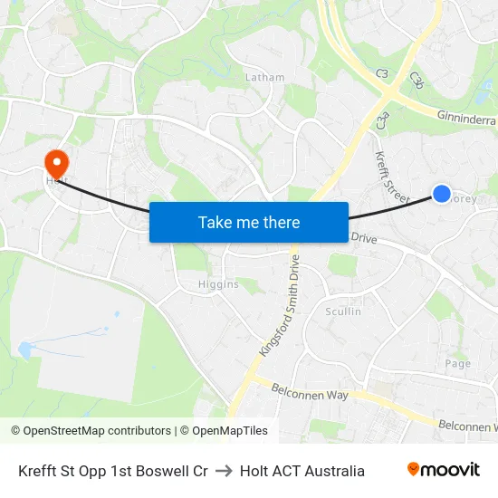 Krefft St Opp 1st Boswell Cr to Holt ACT Australia map