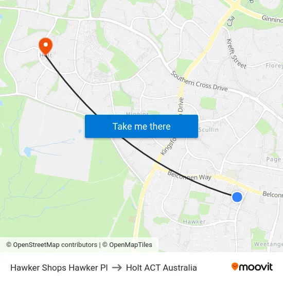 Hawker Shops Hawker Pl to Holt ACT Australia map
