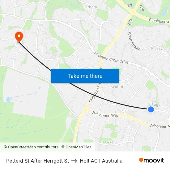Petterd St After Herrgott St to Holt ACT Australia map