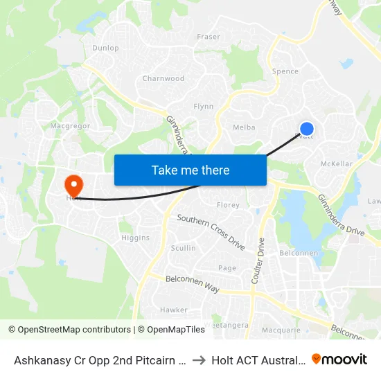 Ashkanasy Cr Opp 2nd Pitcairn St to Holt ACT Australia map
