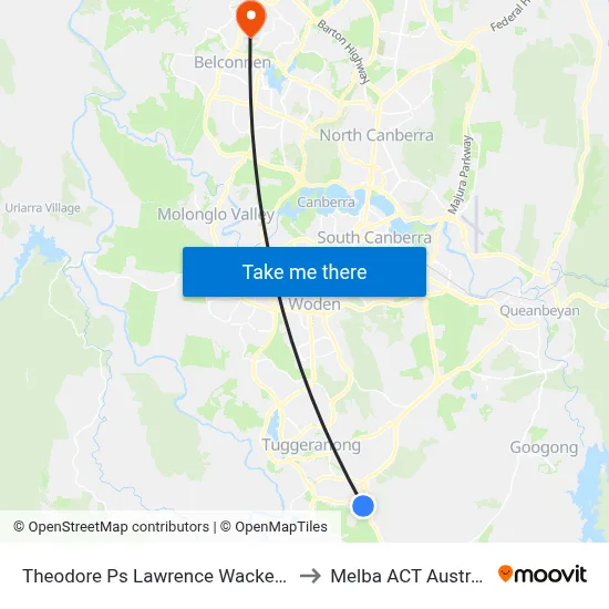 Theodore Ps Lawrence Wackett Cr to Melba ACT Australia map