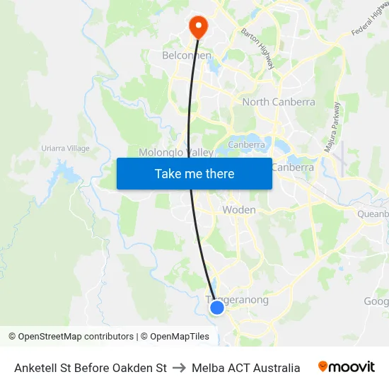 Anketell St Before Oakden St to Melba ACT Australia map