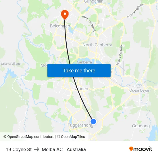 19 Coyne St to Melba ACT Australia map