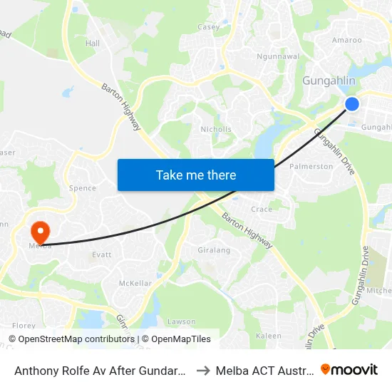 Anthony Rolfe Av After Gundaroo Rd to Melba ACT Australia map