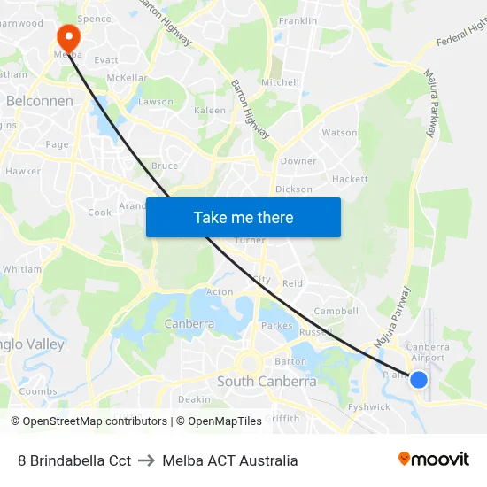 8 Brindabella Cct to Melba ACT Australia map