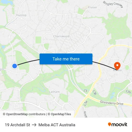 19 Archdall St to Melba ACT Australia map