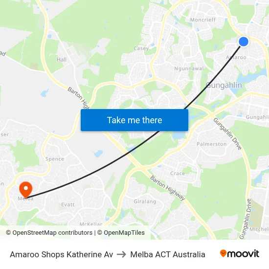Amaroo Shops Katherine Av to Melba ACT Australia map