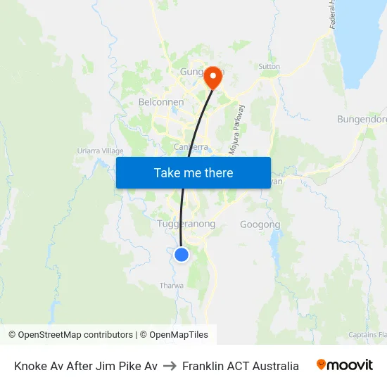 Knoke Av After Jim Pike Av to Franklin ACT Australia map