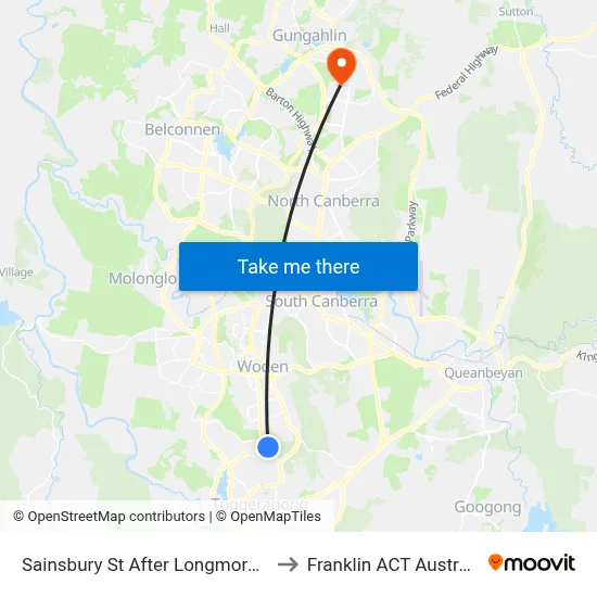 Sainsbury St After Longmore Cr to Franklin ACT Australia map