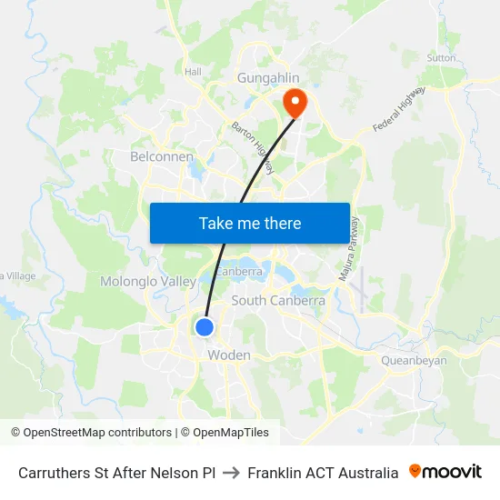 Carruthers St After Nelson Pl to Franklin ACT Australia map