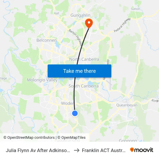 Julia Flynn Av After Adkinson Cl to Franklin ACT Australia map