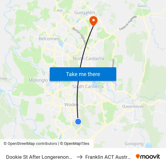 Dookie St After Longerenong St to Franklin ACT Australia map