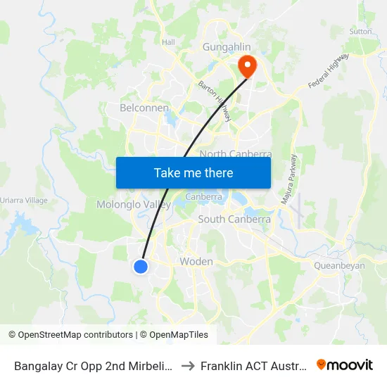 Bangalay Cr Opp 2nd Mirbelia Cr to Franklin ACT Australia map