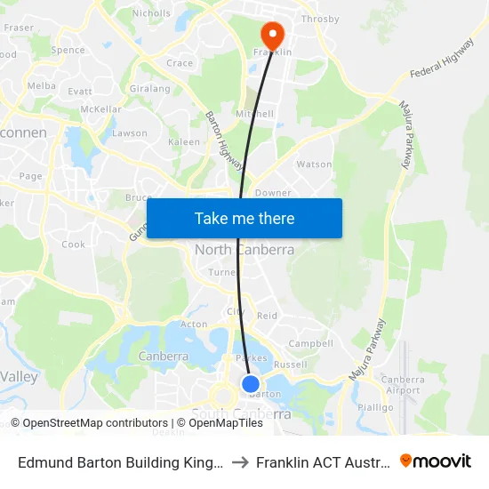 Edmund Barton Building Kings Av to Franklin ACT Australia map