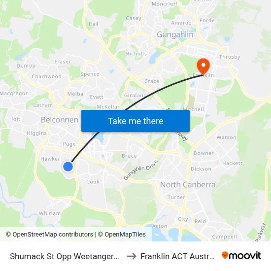 Shumack St Opp Weetangera Ps to Franklin ACT Australia map