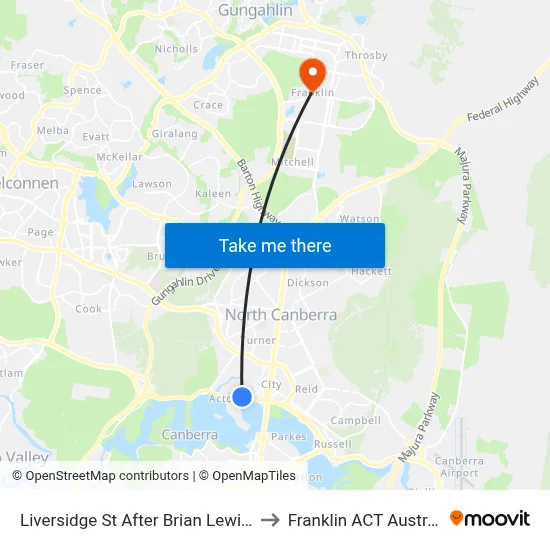 Liversidge St After Brian Lewis Cr to Franklin ACT Australia map