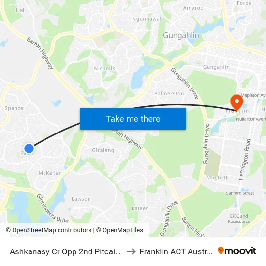 Ashkanasy Cr Opp 2nd Pitcairn St to Franklin ACT Australia map